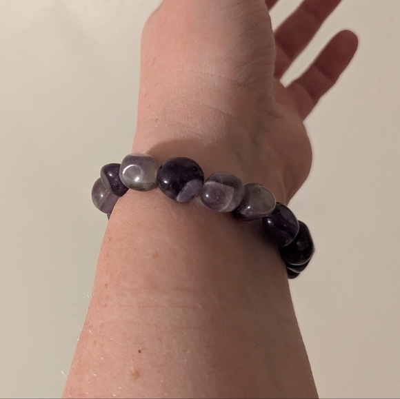 Free People Ariana Ost Bobbi Stone Bracelet - Amethyst NWOT! - Picture 2 of 3
